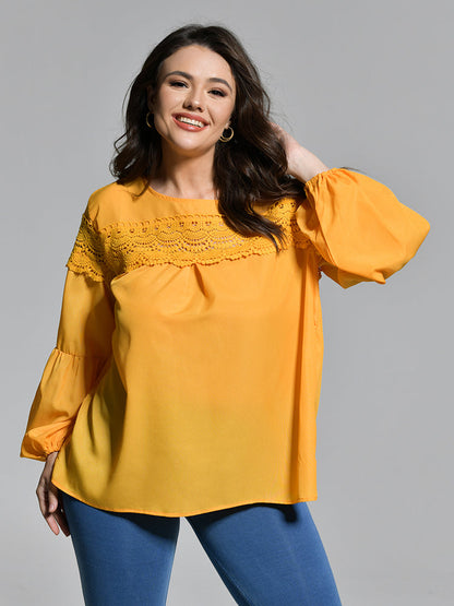 Keyhole Back Guipure Top