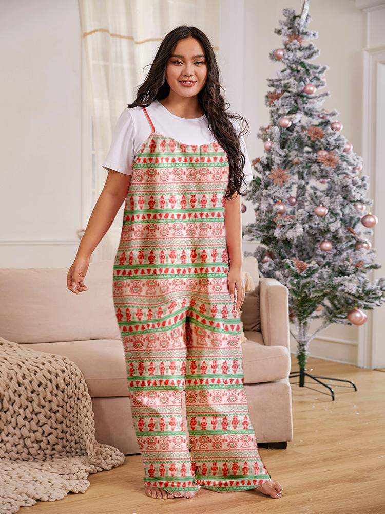 Geo Print Pocket Lounge Jumpsuit