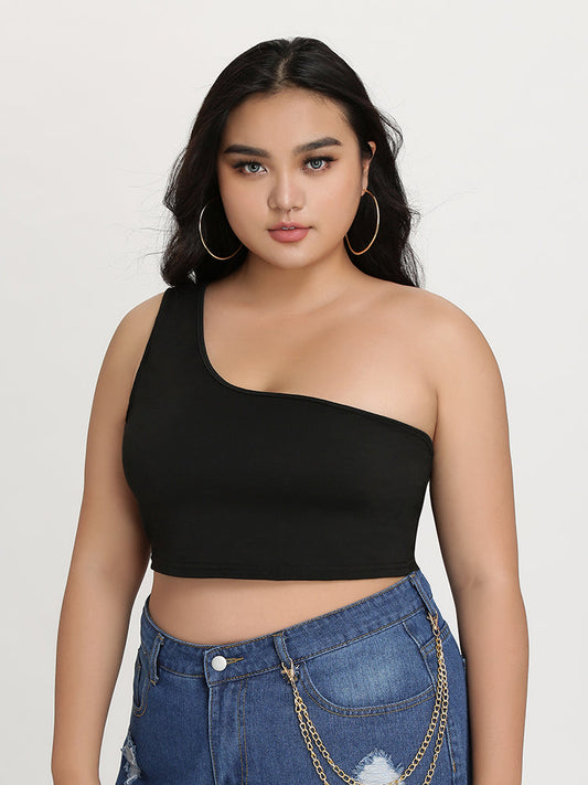 One Shoulder Crop Top