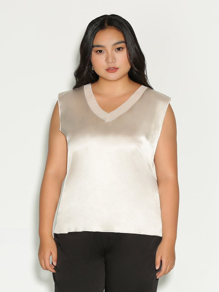 Satin Sleeveless Tank Top