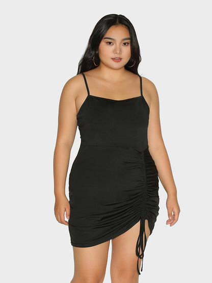 Ruched Knotted Dress