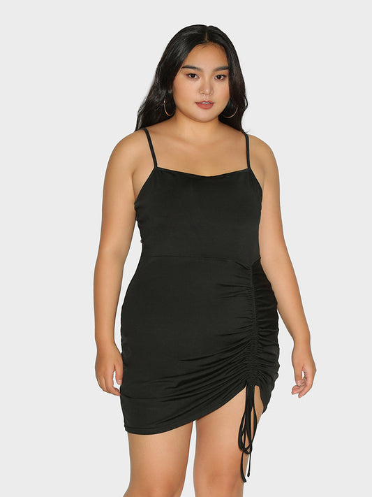 Ruched Knotted Dress