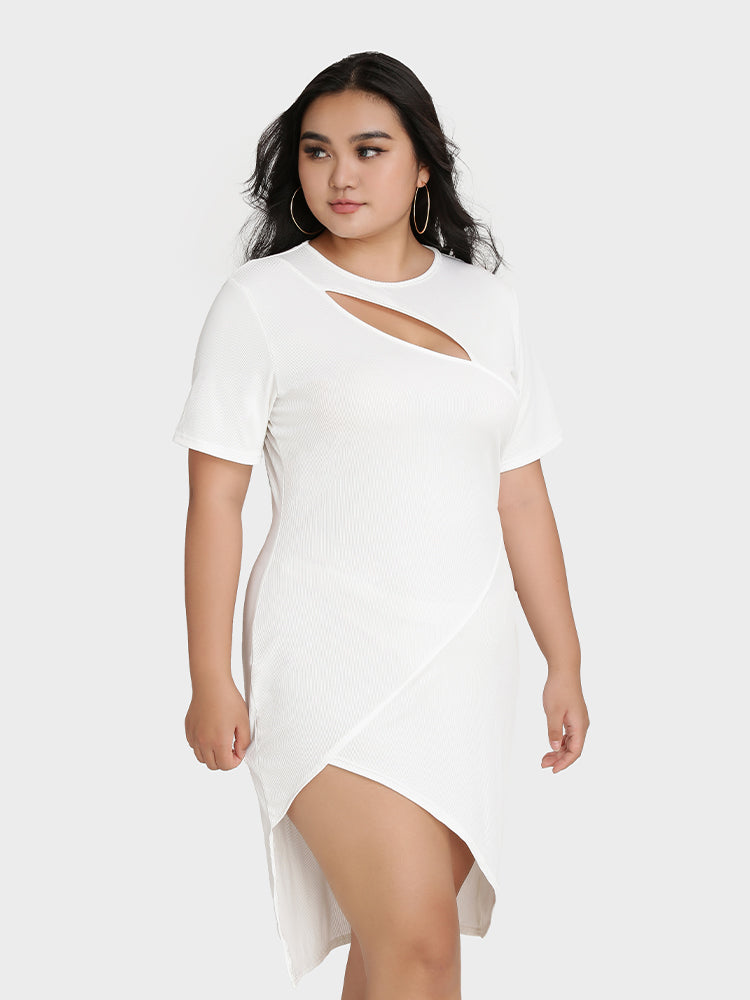 Cut Out Solid Dress
