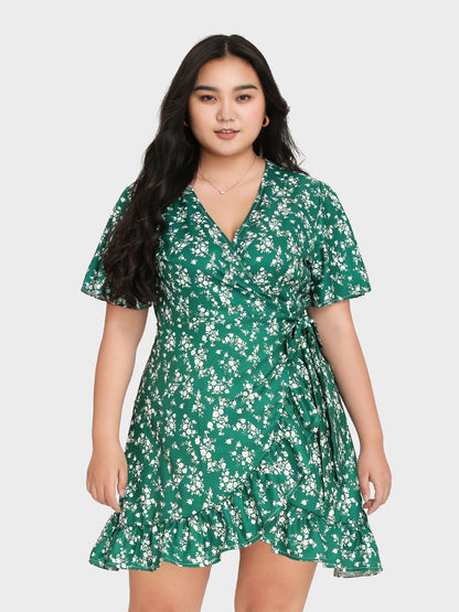 Ditsy Irregular Hem Dress