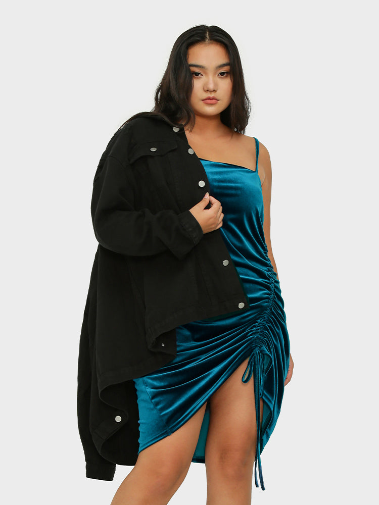 Sexy Drawstring Suspender Dress