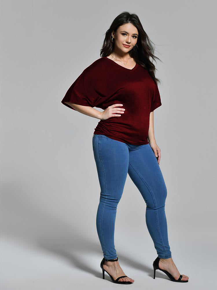 V-Neck Dolman Sleeve T-Shirt