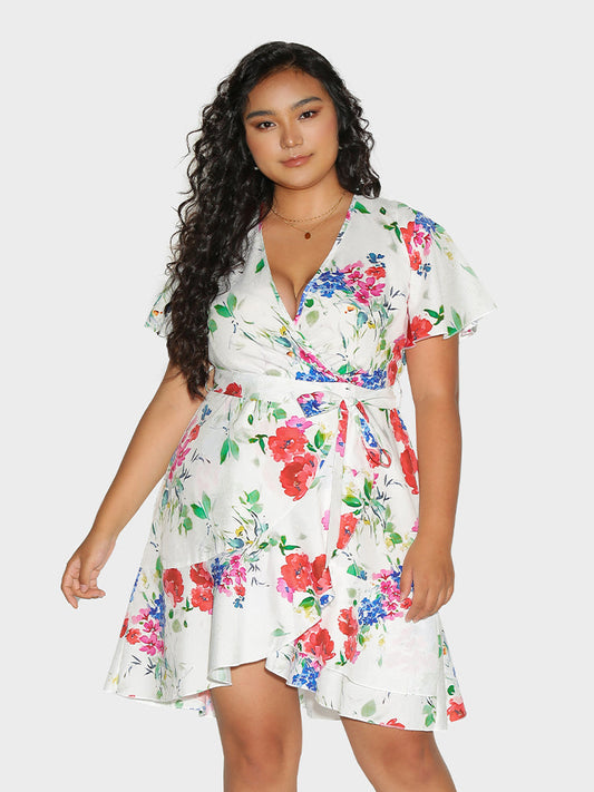 Floral Bow Tie Dress