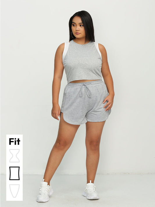 Irregular Hem Drawstring Short