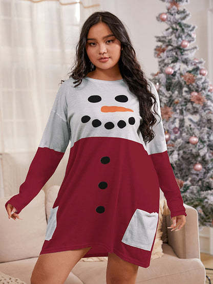 Color Block Graphic Print Casual Dress