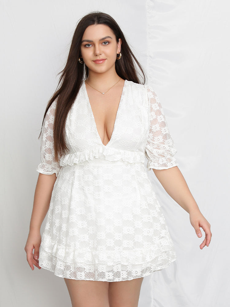 Back Tie Ruffle Dress