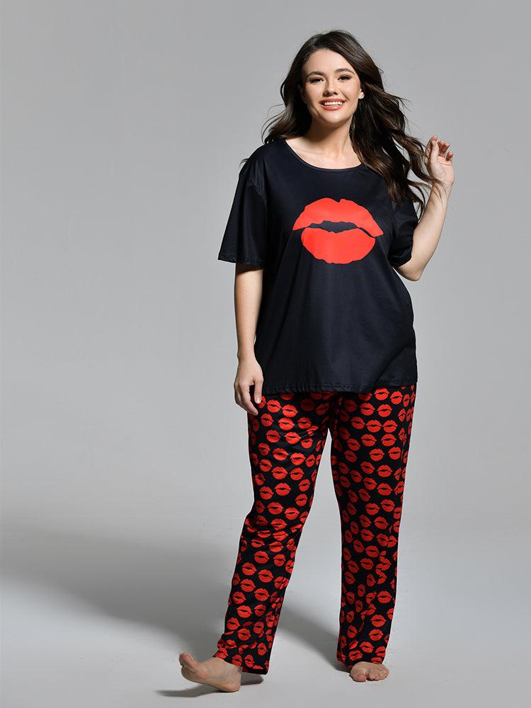 Lips Printed Loungewear
