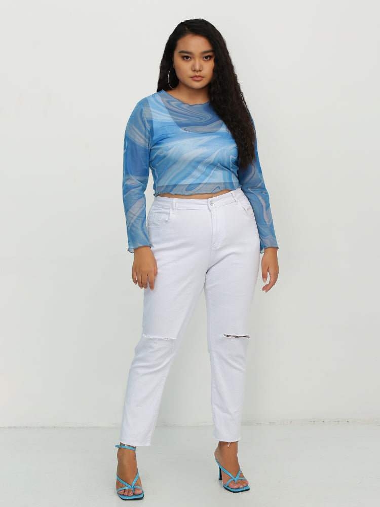 Water Ripple See Through Top