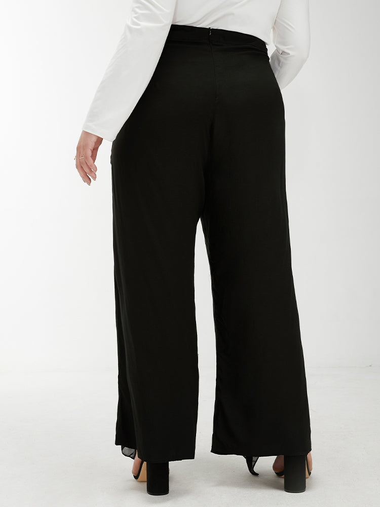 Chiffon Patchwork Wide Leg Pants