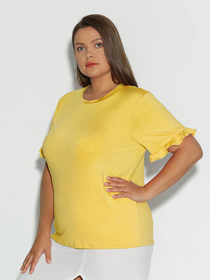 Frill Trim Short Sleeve T-Shirt