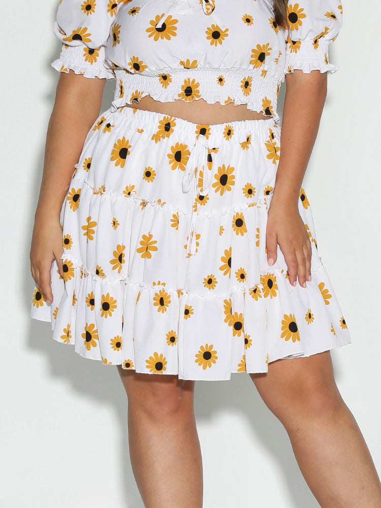 Daisy Ruffle Hem Skirt