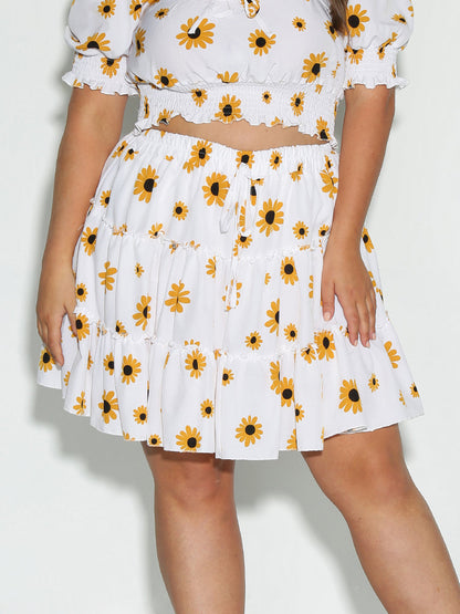 Daisy Ruffle Hem Skirt