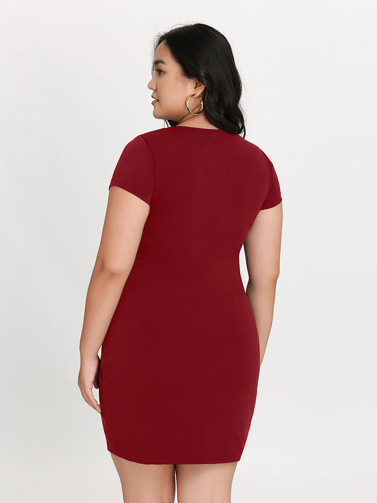 Cut Out Zipper Dress