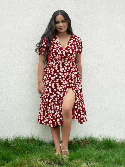 Daisy Wrap Midi Dress