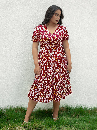 Daisy Wrap Midi Dress