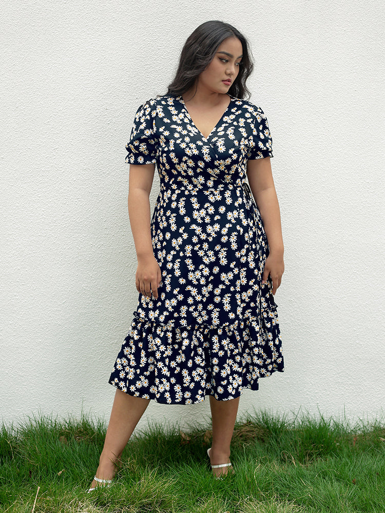 Daisy Wrap Midi Dress