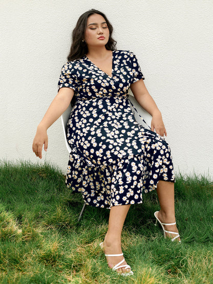 Daisy Wrap Midi Dress