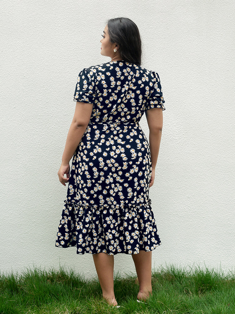 Daisy Wrap Midi Dress