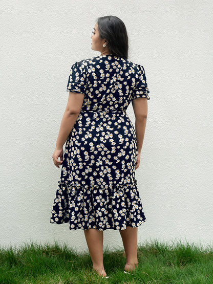 Daisy Wrap Midi Dress