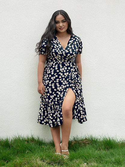 Daisy Wrap Midi Dress