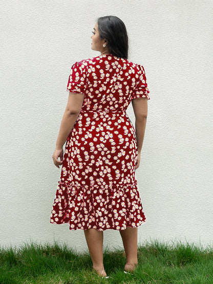 Daisy Wrap Midi Dress