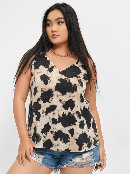 Tie Dye V Neck Tank Top