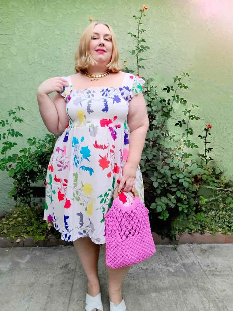 Floral Colorful Ruffle Dress