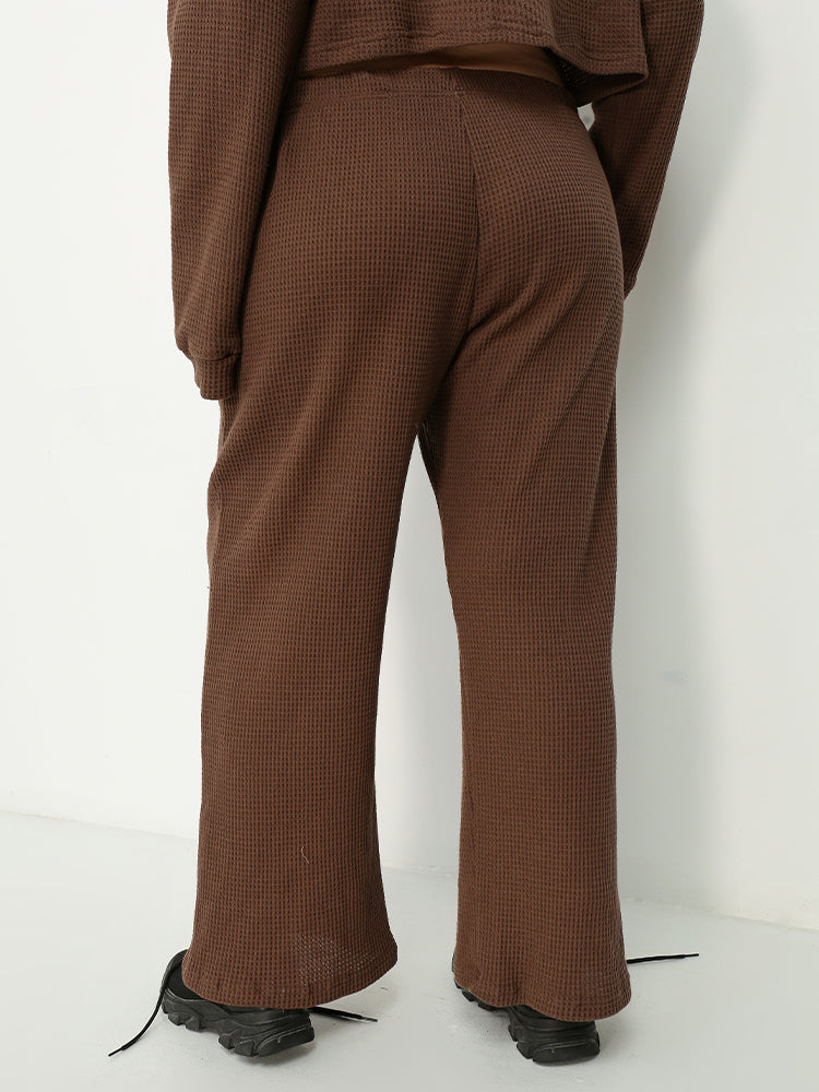 High Waist Solid Casual Pants