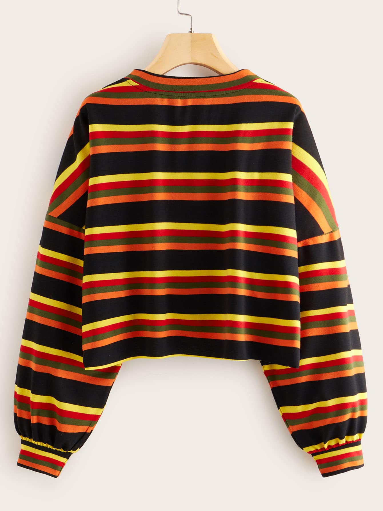 Striped Drop Shoulder Oversized Tee