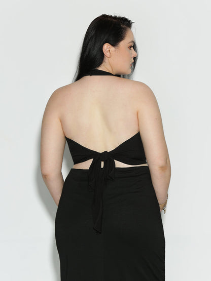 Backless Bowknot Crop Top