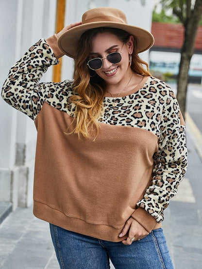 Casual Leopard Patchwork T-shirt
