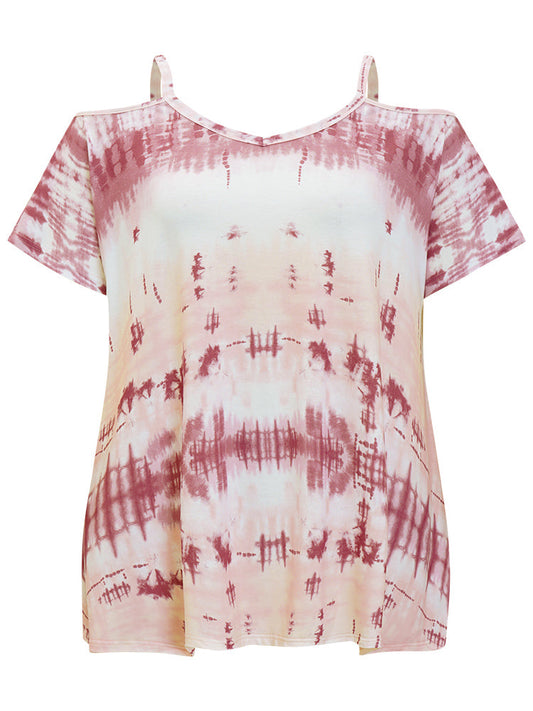 Tie Dye Asymmetrical Hem Cami T-shirt
