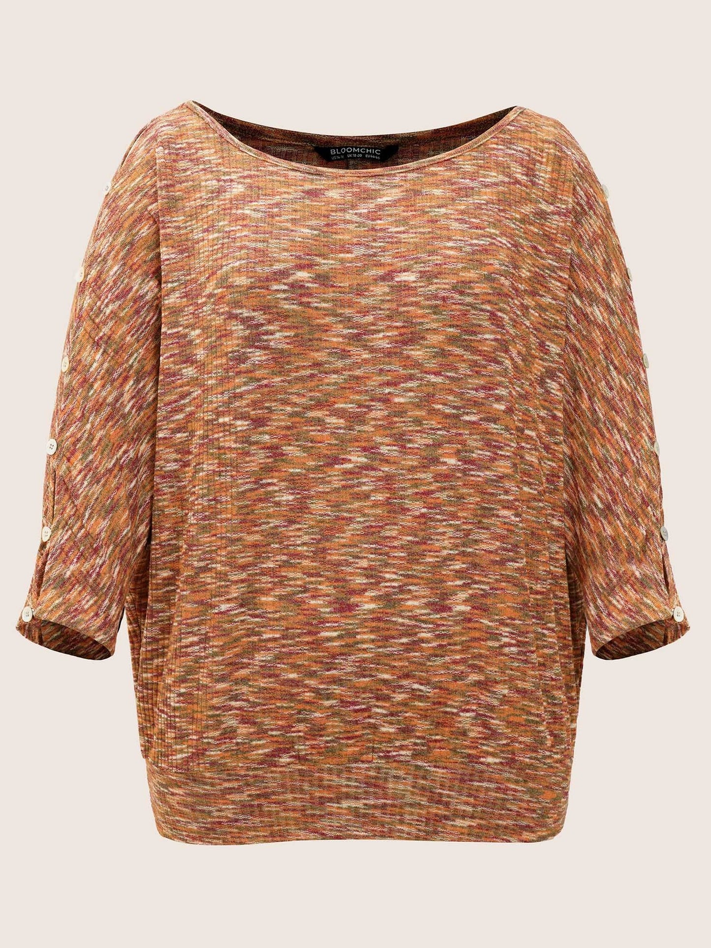 Contrast Heather Texture Cut Out T-shirt