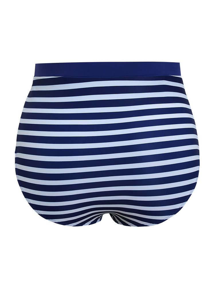 Striped Patchwork Bikini Bottom