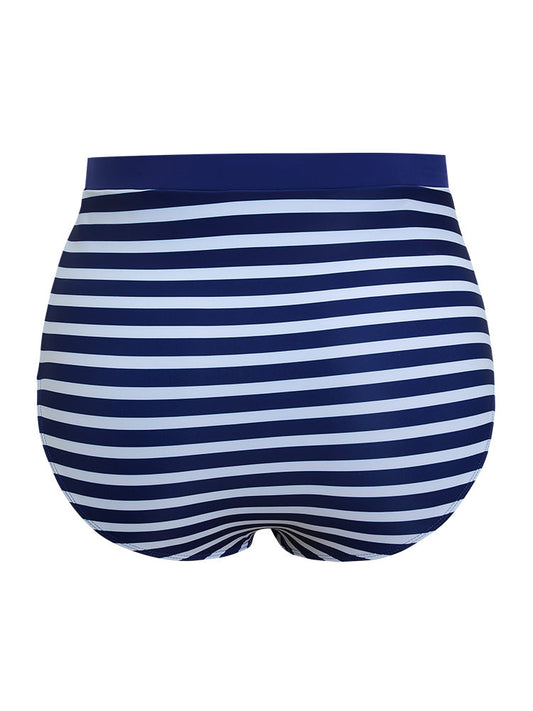 Striped Patchwork Bikini Bottom