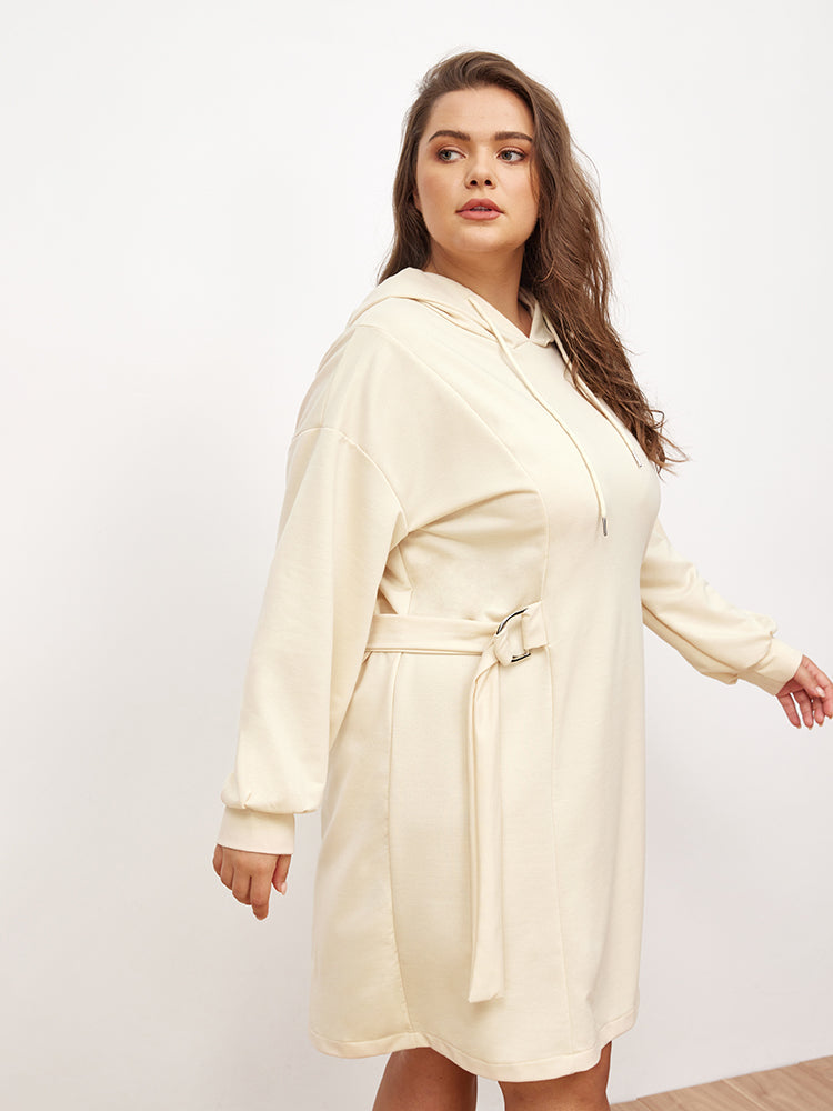 Side Buckle Sweatshirt Dress