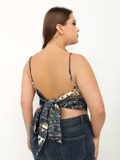 Retro Print Bandana Tube Top
