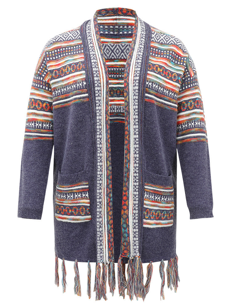 Supersoft Essentials Bandana Tassel Trim Cardigan