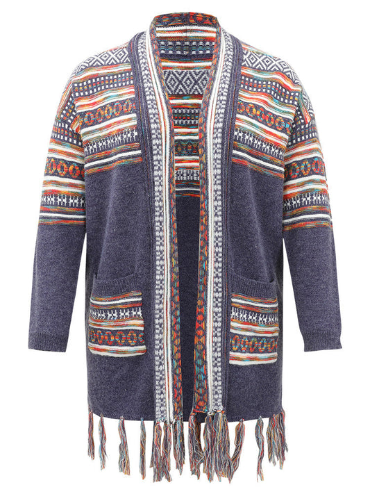 Supersoft Essentials Bandana Tassel Trim Cardigan