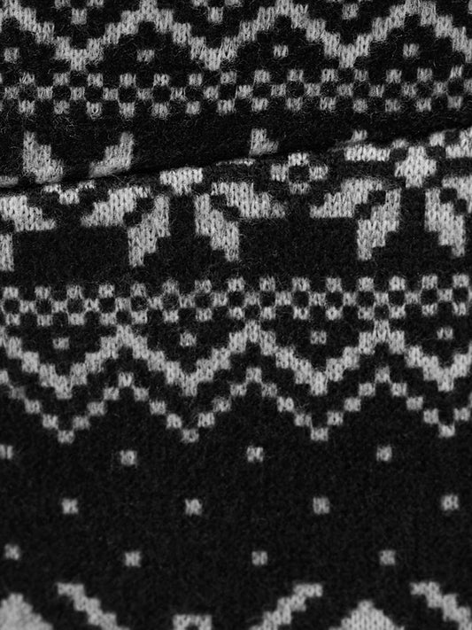 Snowflake Print Zipper Pocket Hooded Sleep Romper