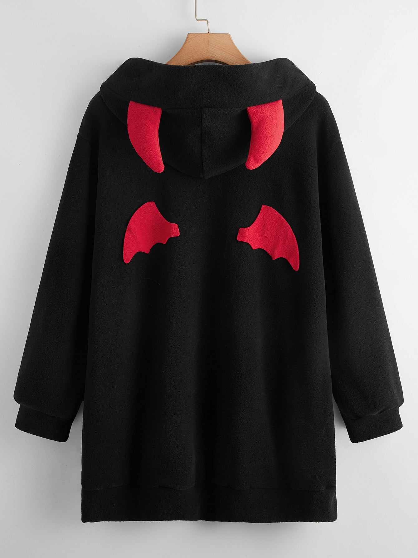 3d Ears Design Patched Hoodie