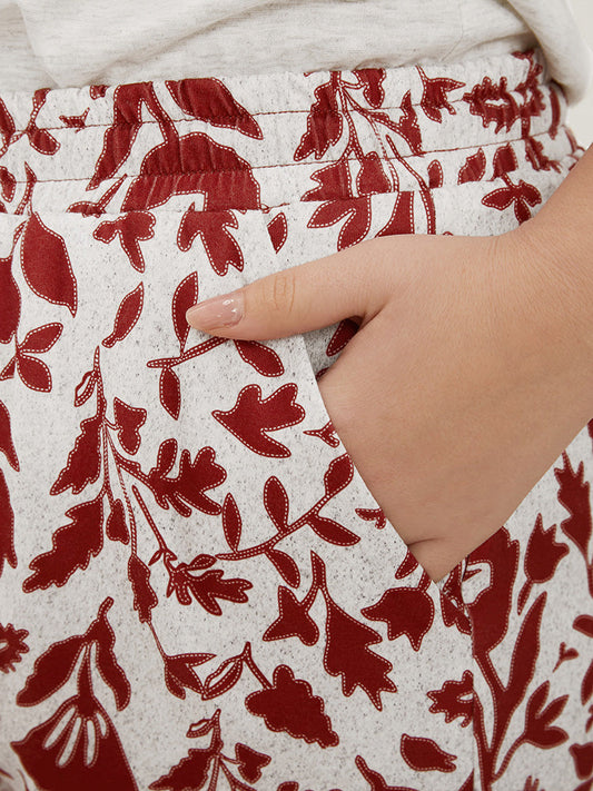 Floral & Plant Ties Up Pocket Sleep Shorts