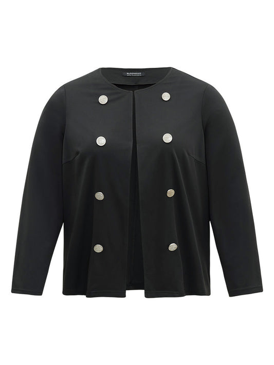 Halloween Solid Buckle Detail Jacket