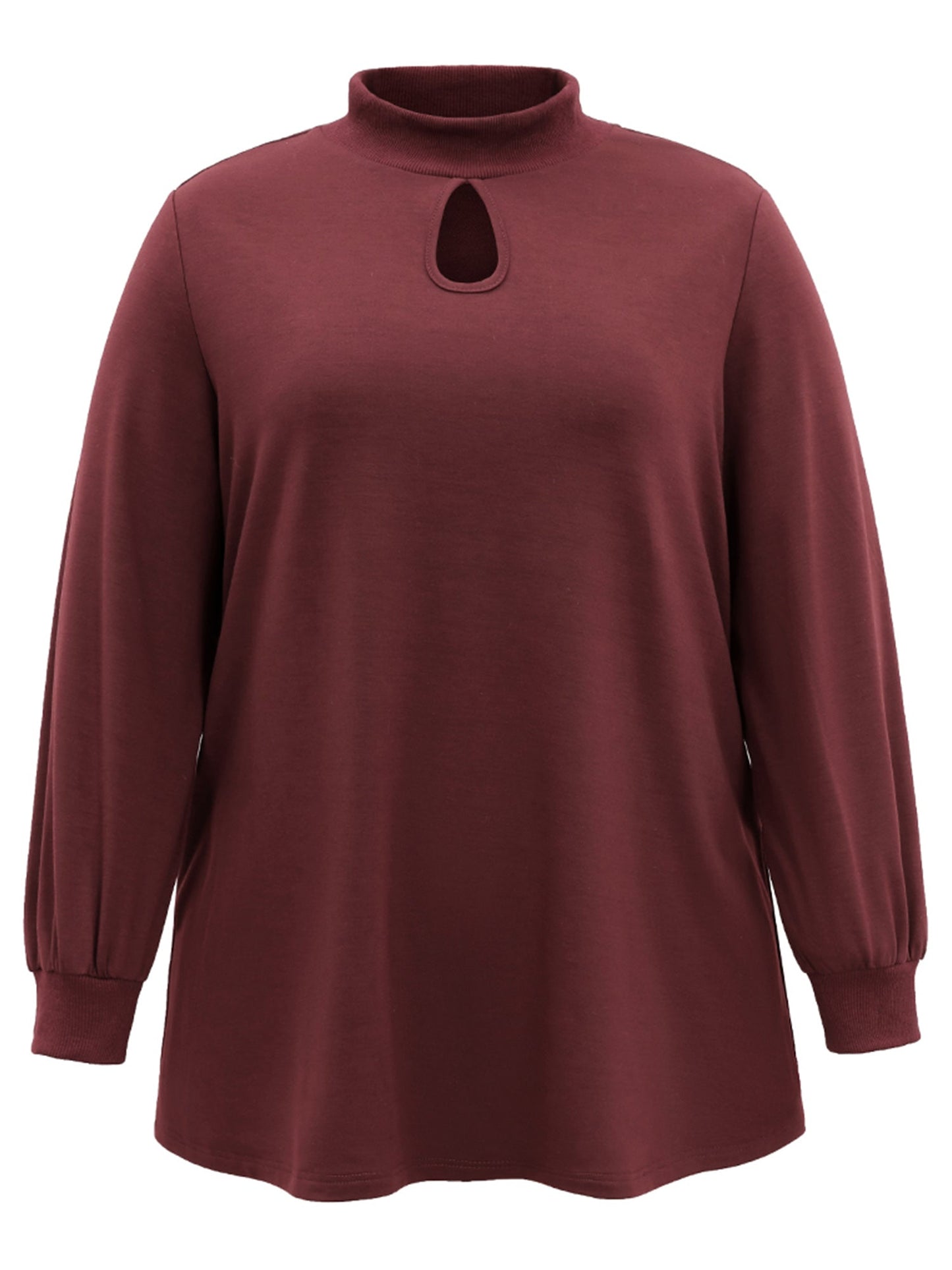 Rib Knit Pocket Cut Out Front Sweatshirt