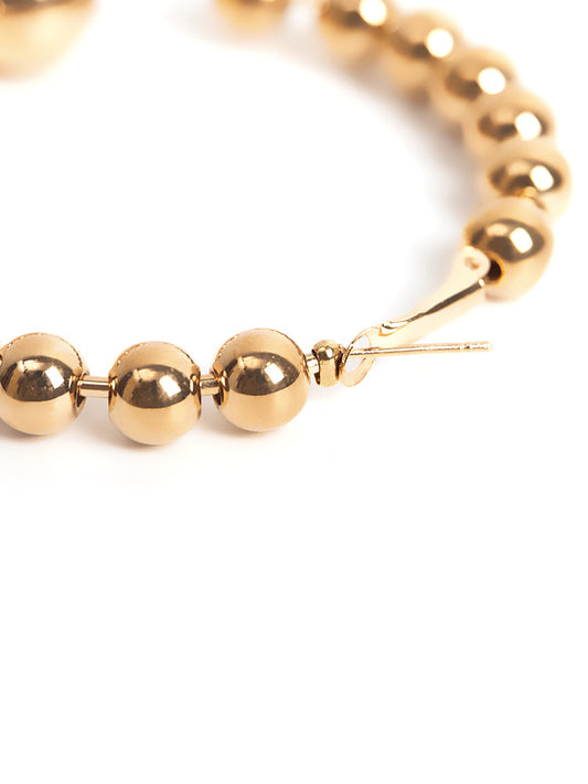 Bead Decor Hoop Earrings