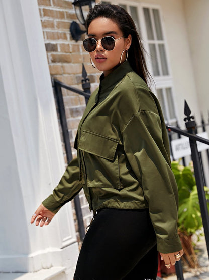 Big Pockets Stand Collar Jacket